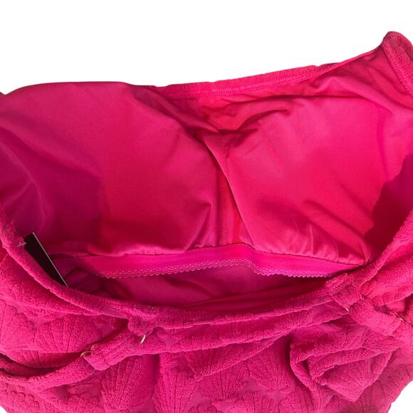 Kate Spade Textured Shell One Piece Swim Suit Pink Women Medium NWT - Picture 7 of 9